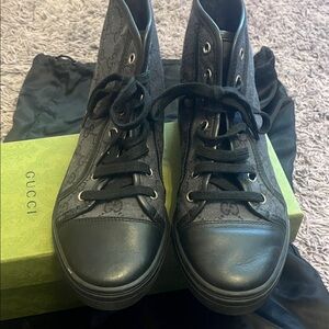 Gucci Black Monogram High-Tops
